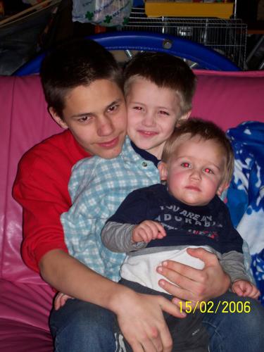 moi et mes deux petit frere